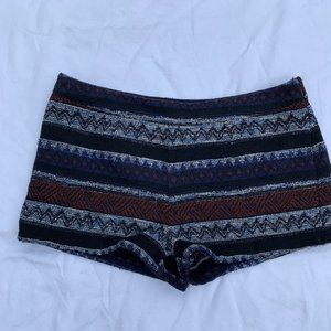 shorts,woven aztec design black,blue,white